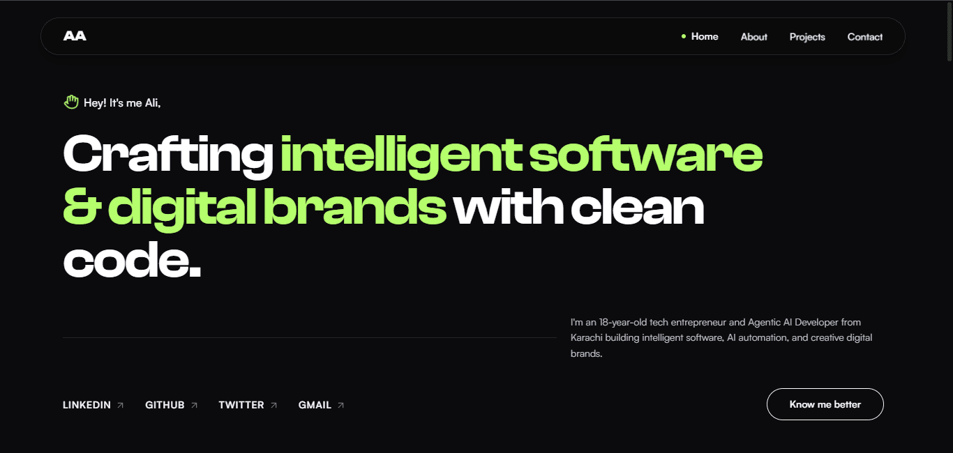 Developer Portfolio Template